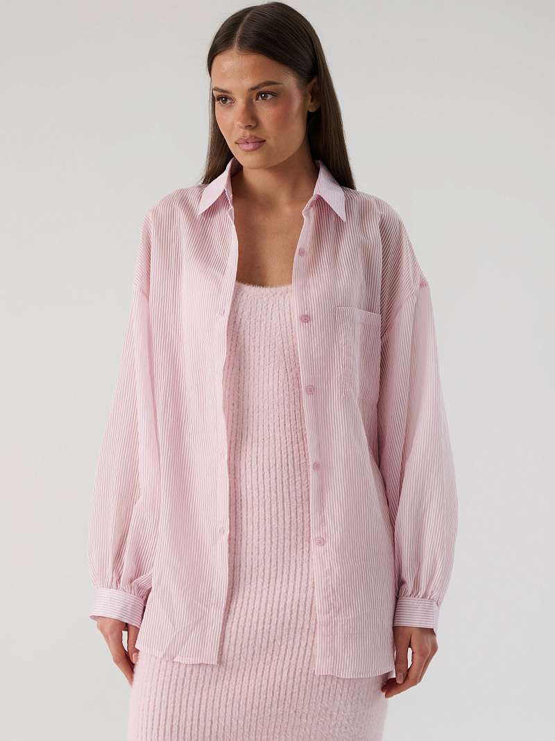 Рубашка с полупрозрачным эффектом