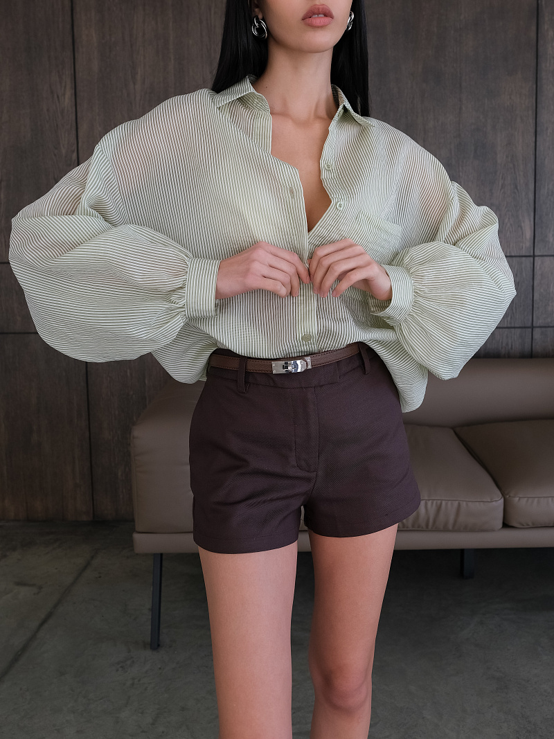 Рубашка с полупрозрачным эффектом