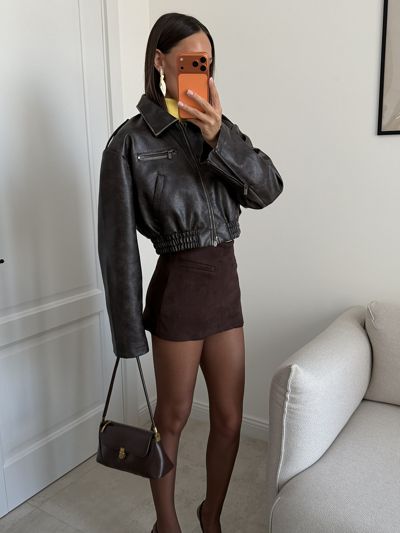 Куртка-бомбер из эко-кожи