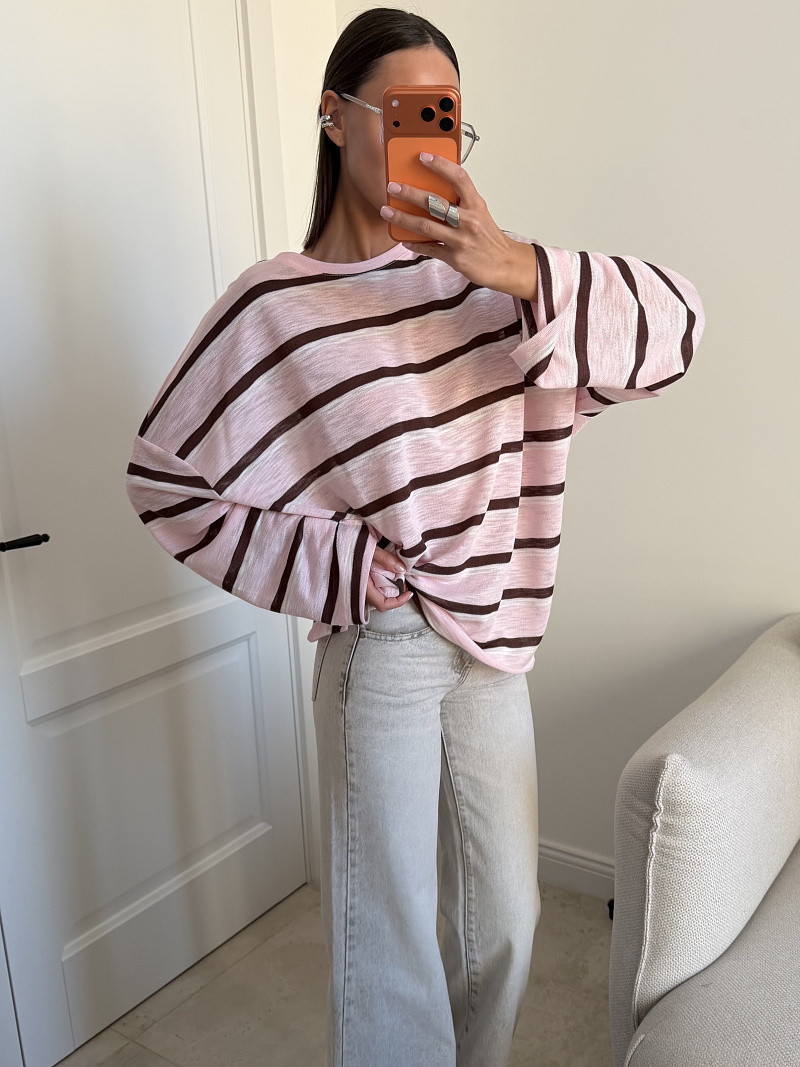 Лонгслив в полоску из вискозы