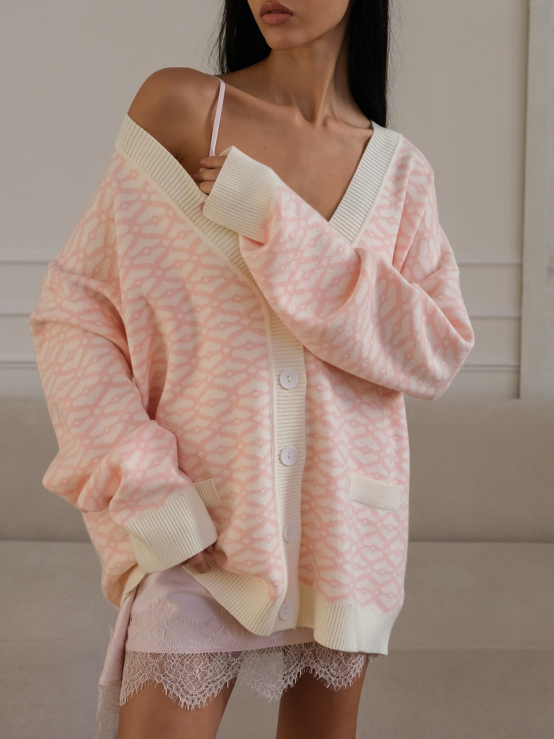 Кардиган с лого-паттерном